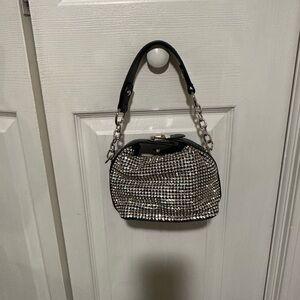 AKIRA Black and Silver Mini Bag